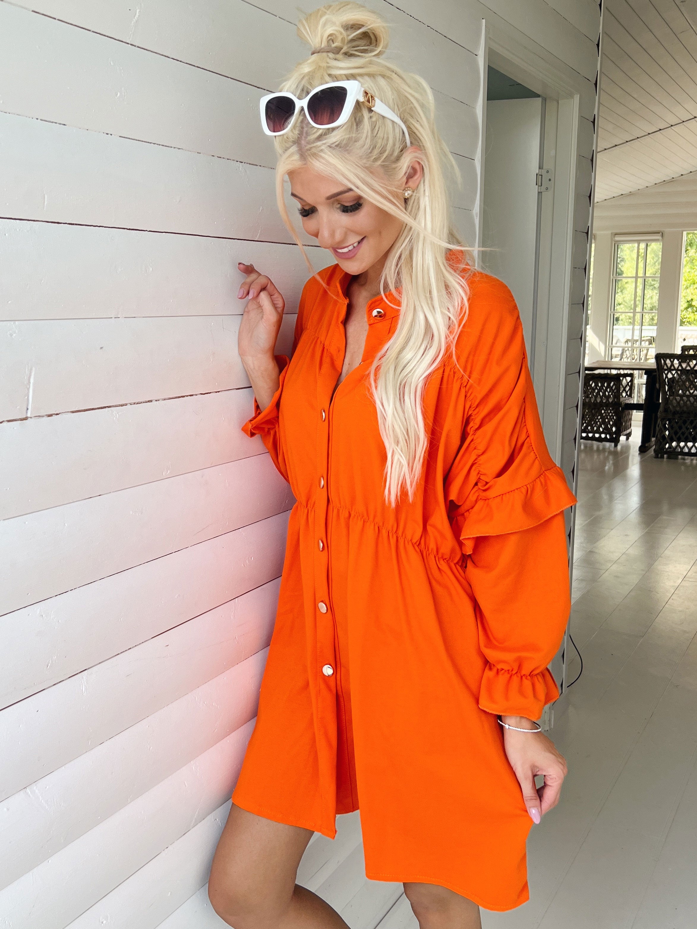 Monica Jersey - Söt joggingklänning med volanger